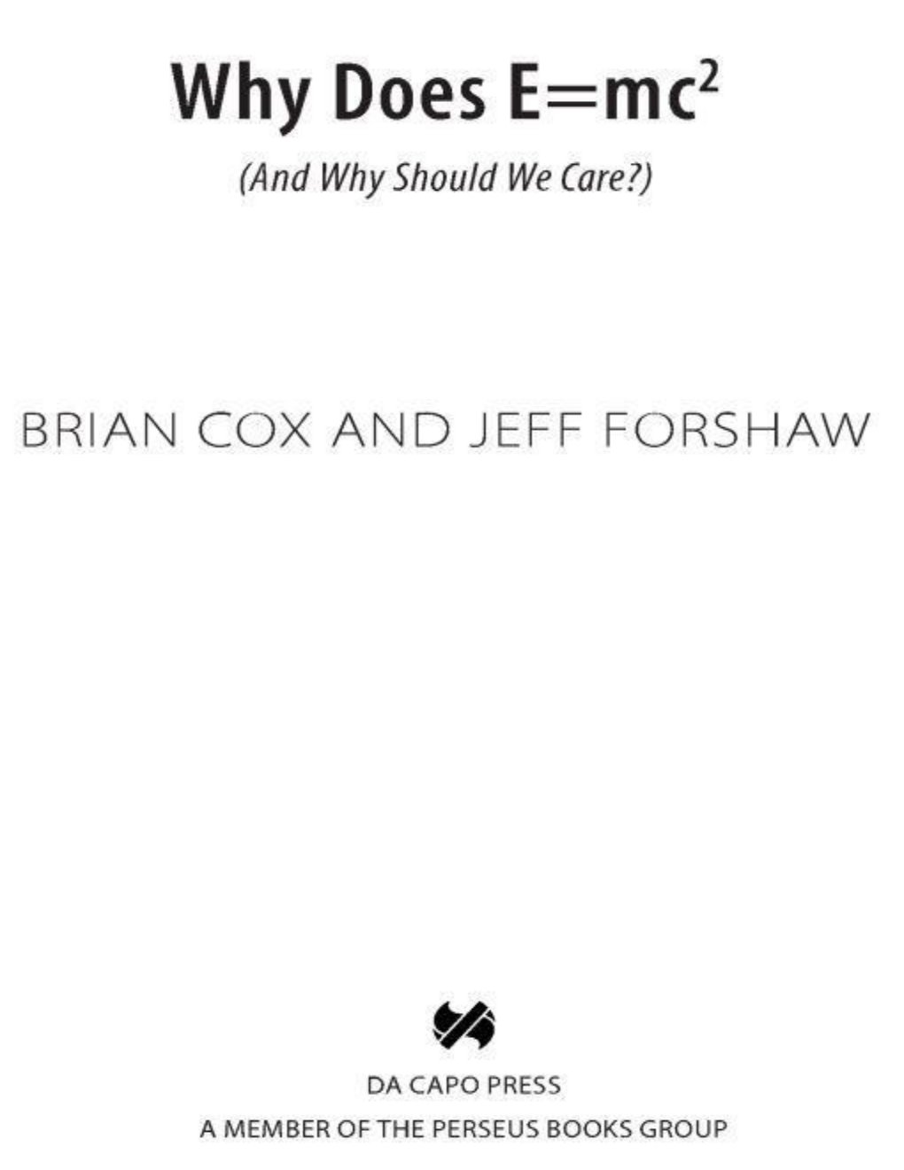 Cover of Why Does E=mc2?