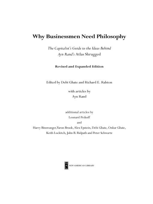 Cover of Why Businessmen Need Philosophy