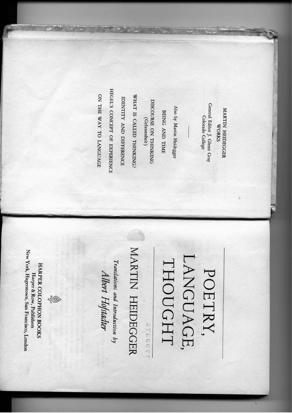 Cover of Poetry Language Thought