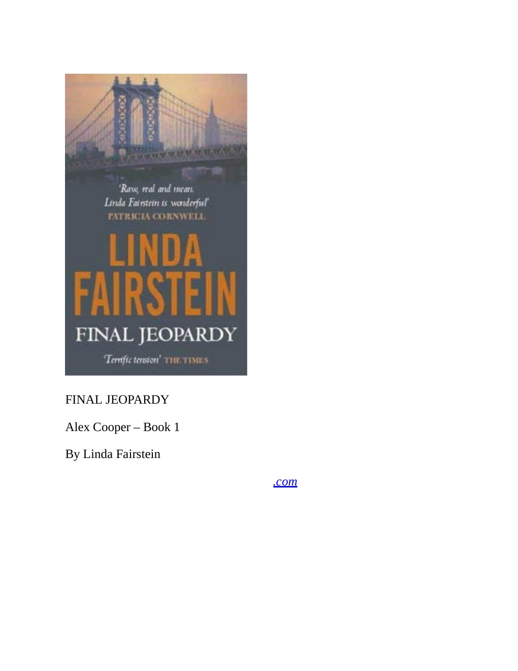 Cover of Final Jeopardy