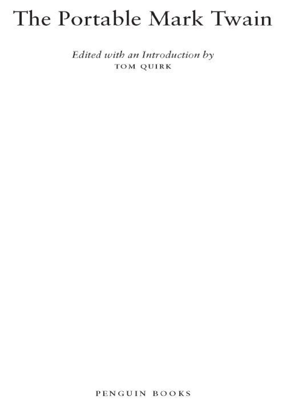 Cover of The Portable Mark Twain (1601)