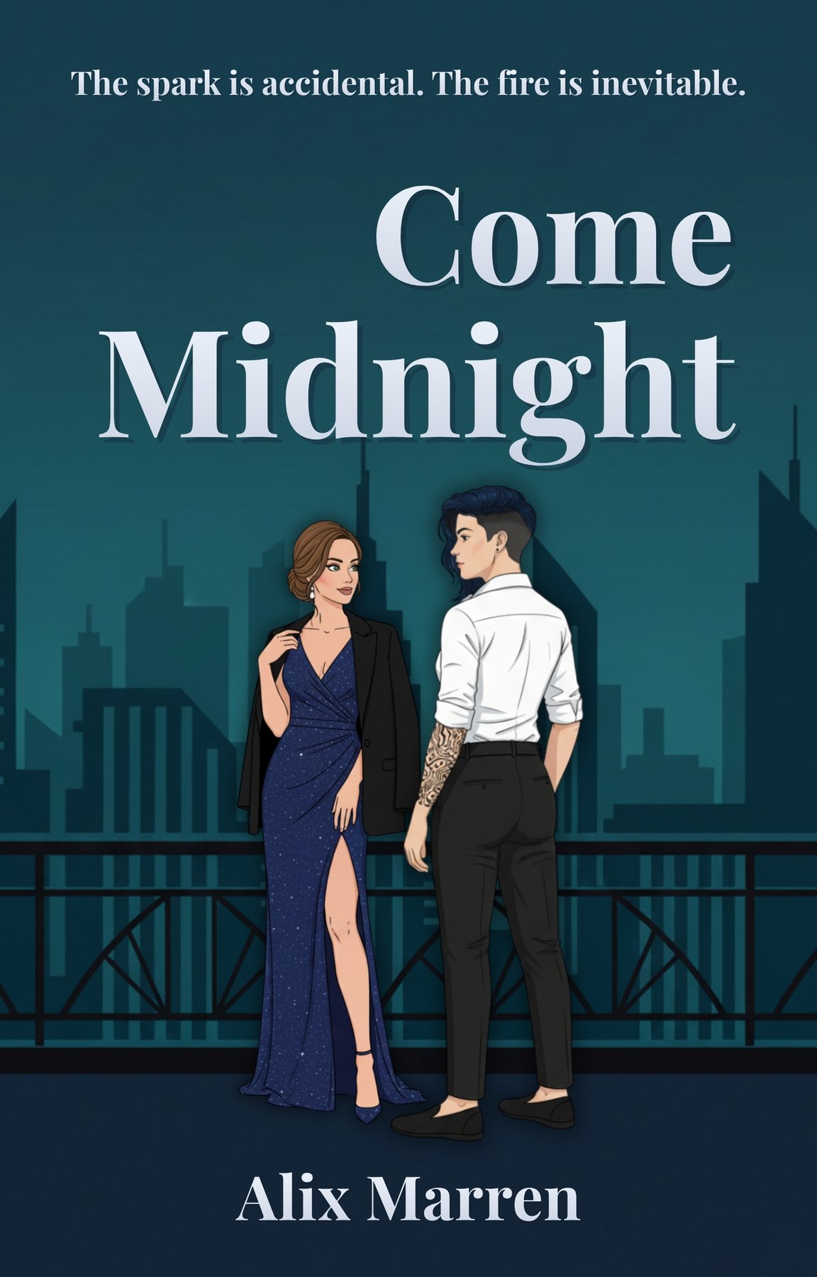 Cover of Come Midnight: A Steamy Sapphic Workplace Romance