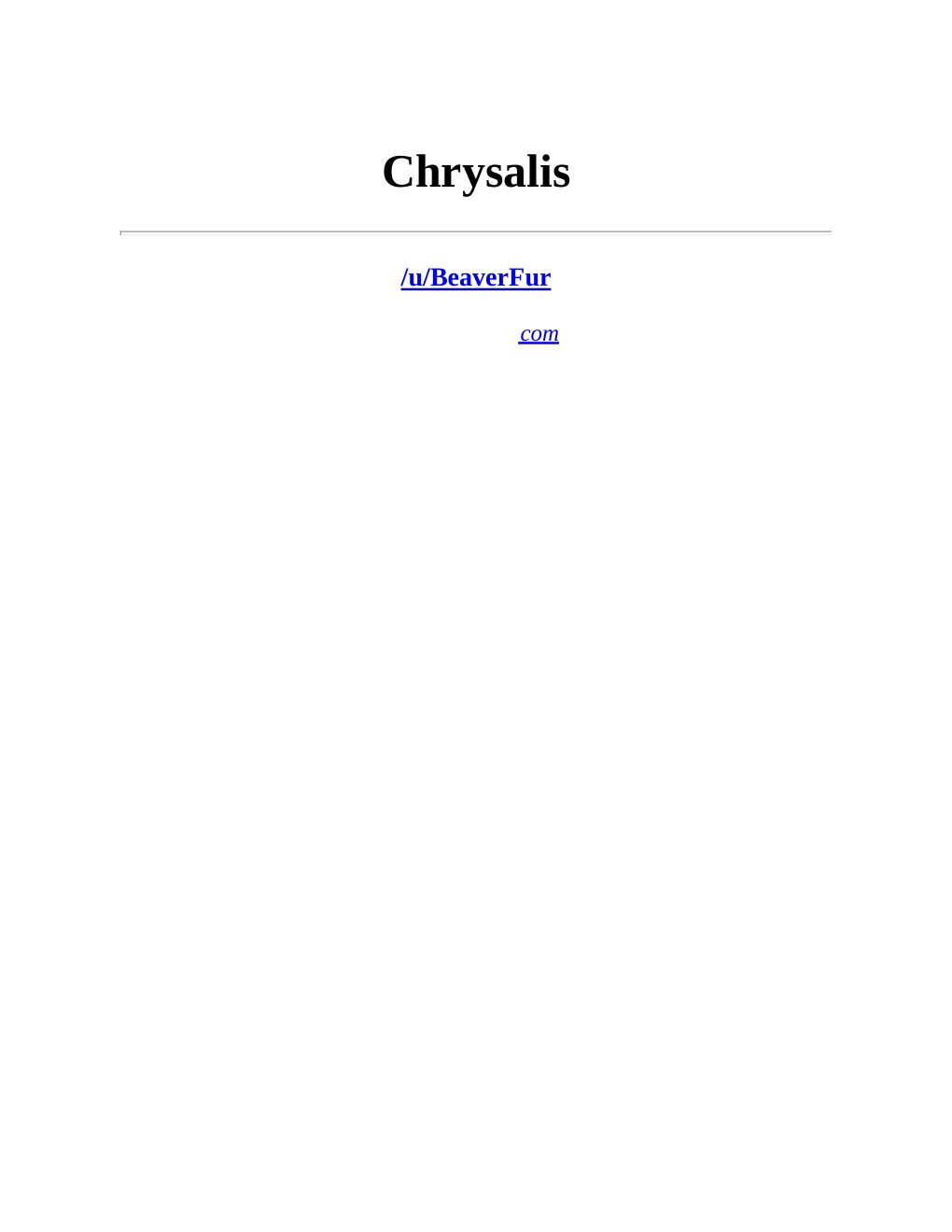 Cover of Chrysalis