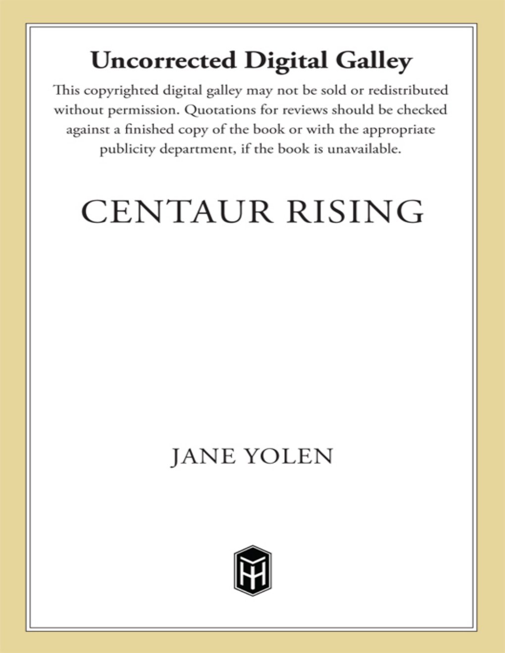 Cover of Centaur Rising