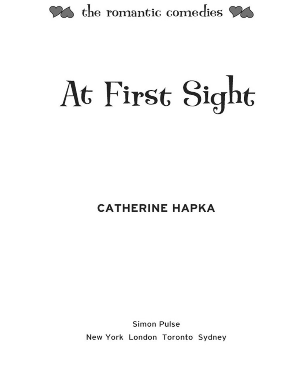 Cover of At First Sight
