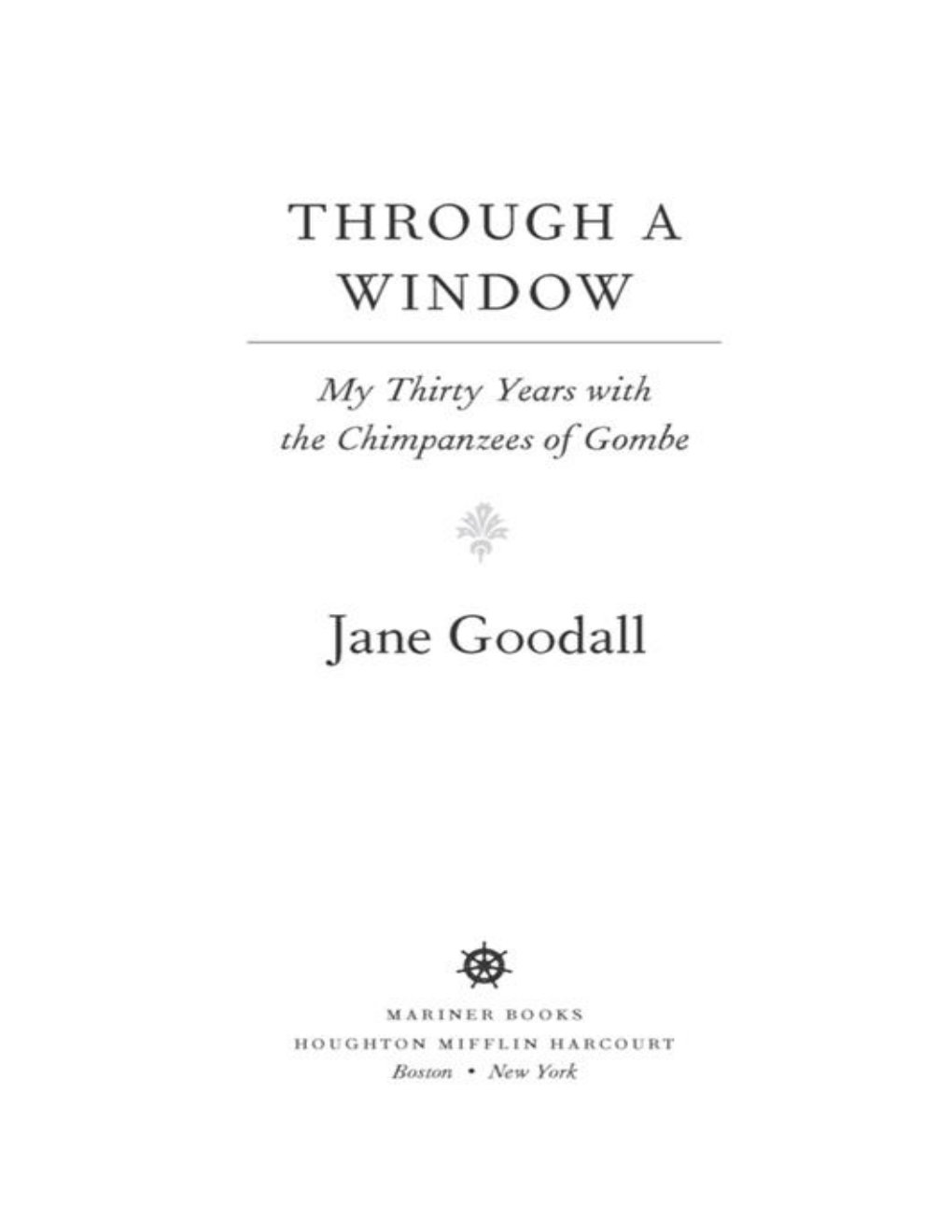Cover of Through a Window