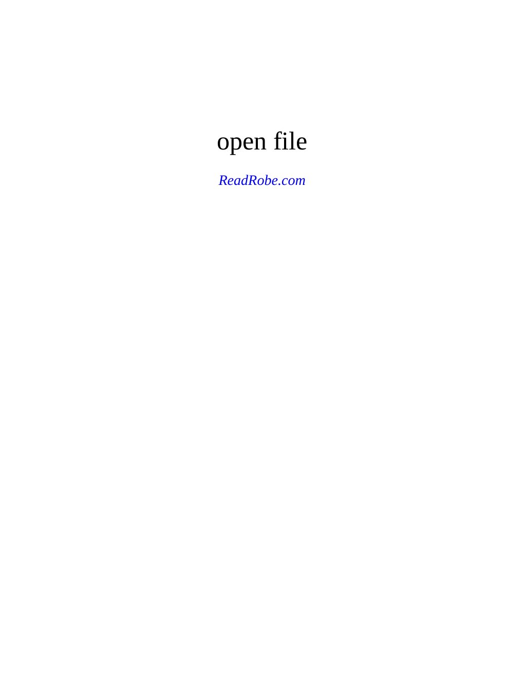 Cover of Open File