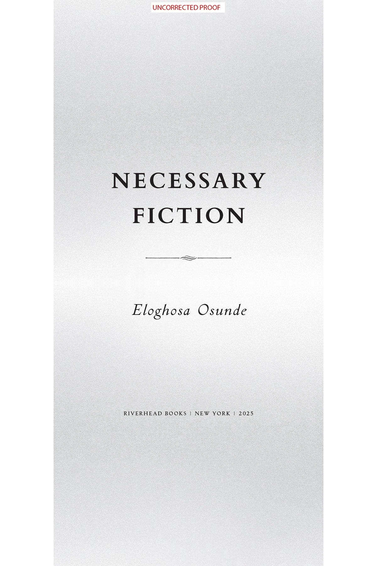 Cover of Necessary Fiction