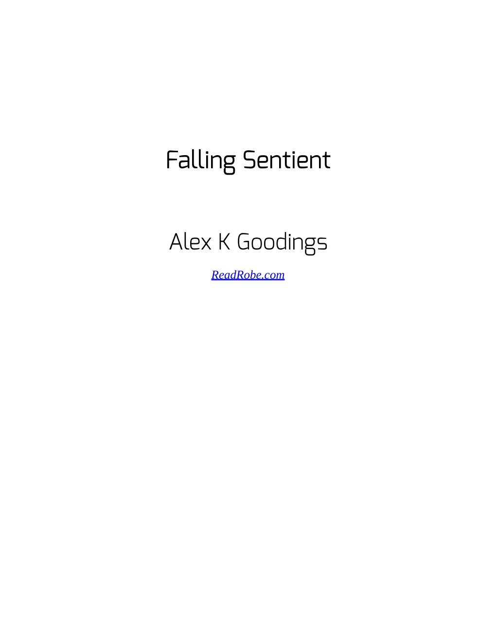 Cover of Falling Sentient