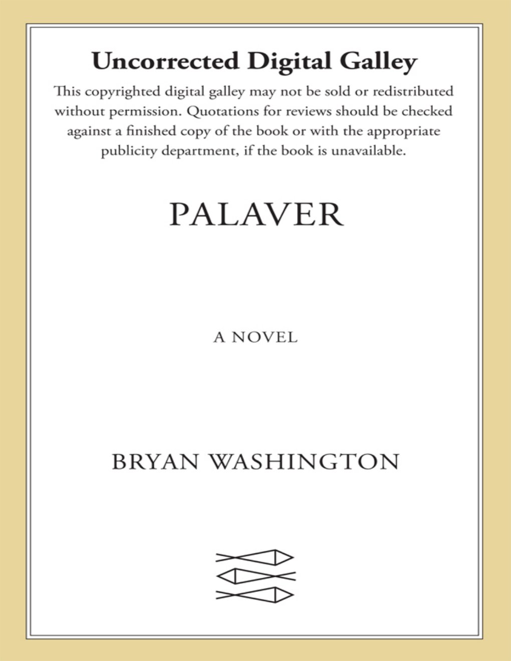Cover of Palaver