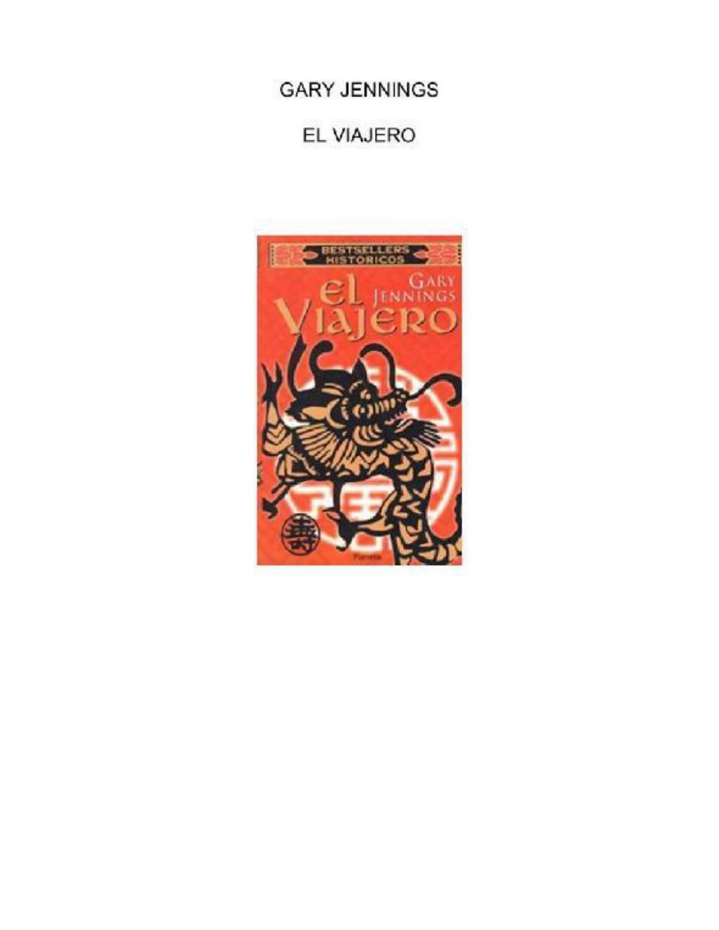 Cover of El viajero
