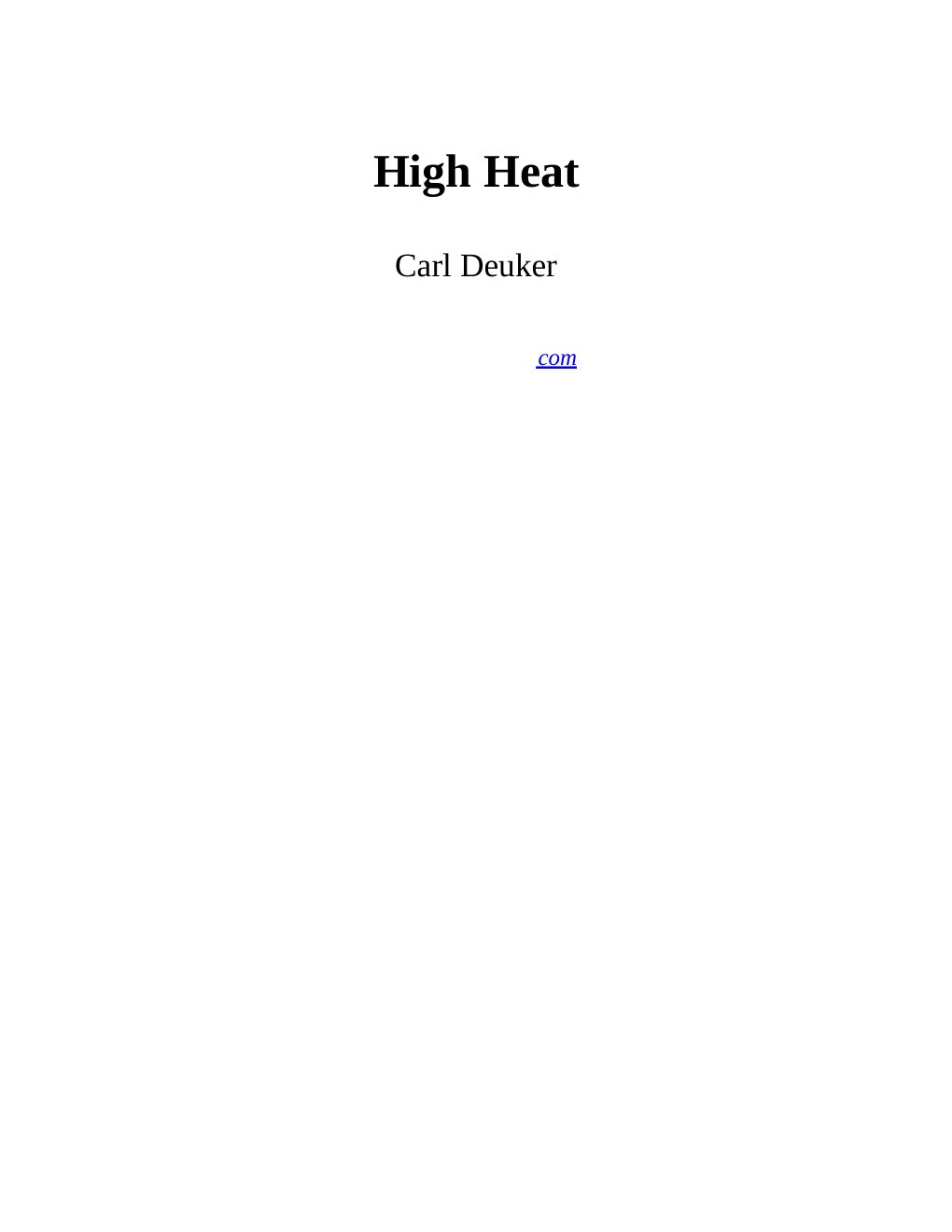 Cover of High Heat