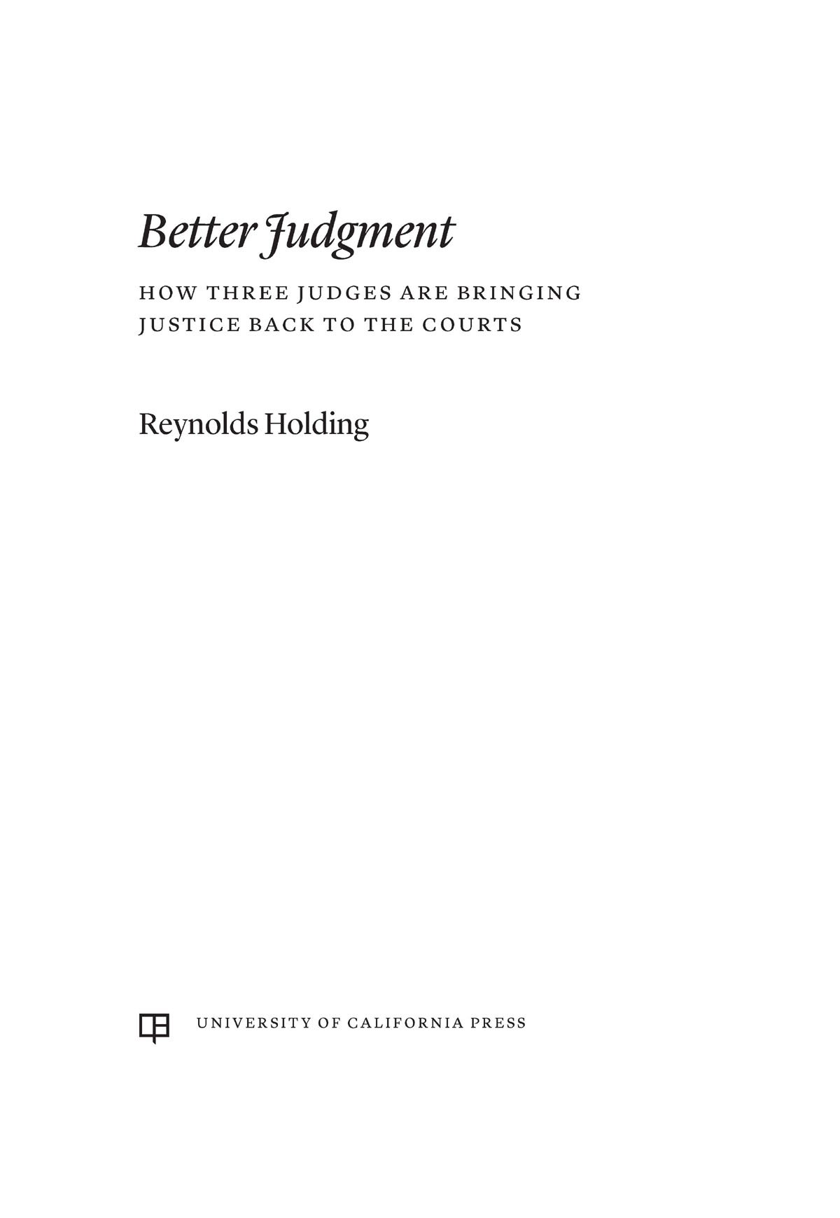 Cover of Better Judgment