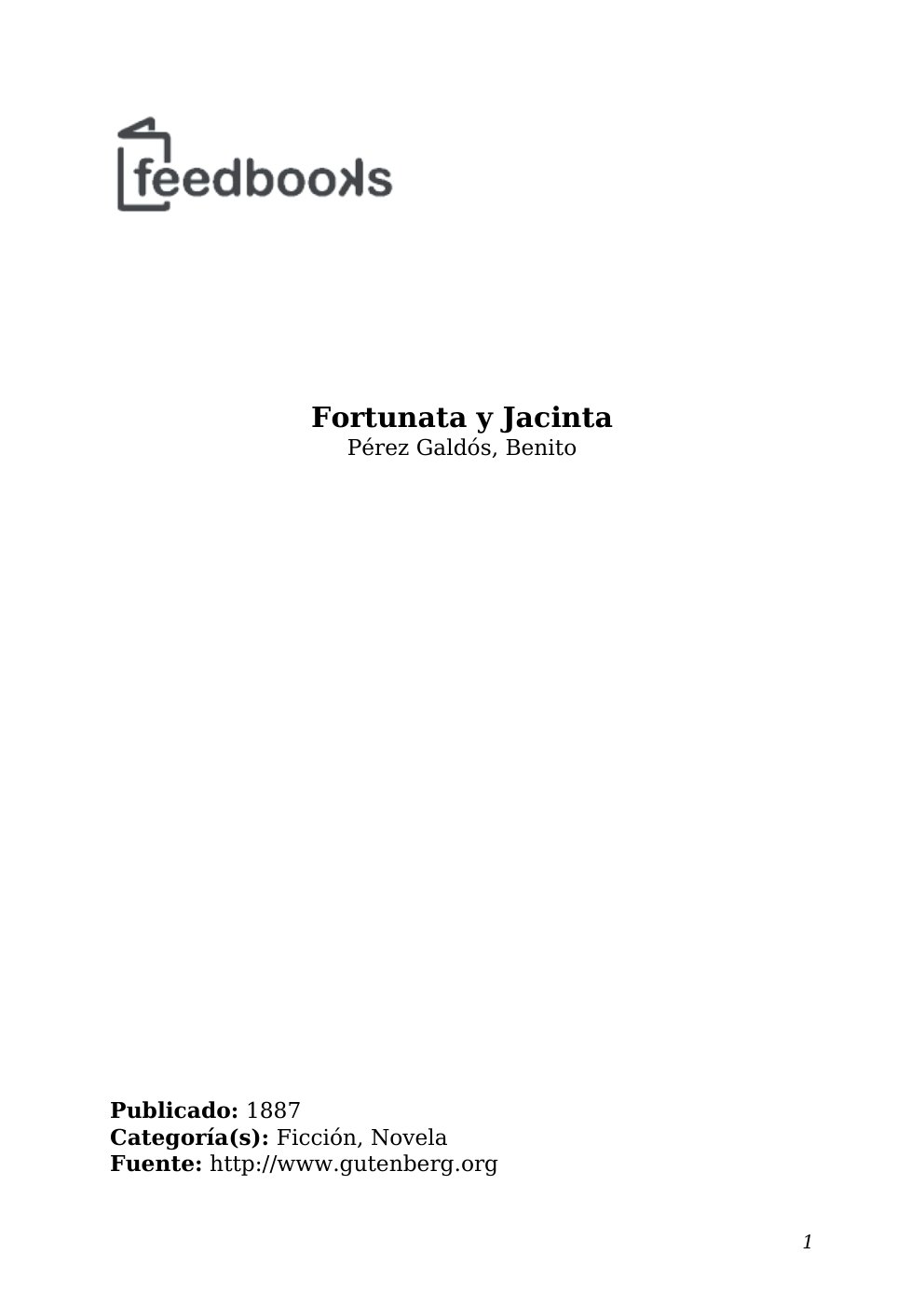 Cover of Fortunata y Jacinta