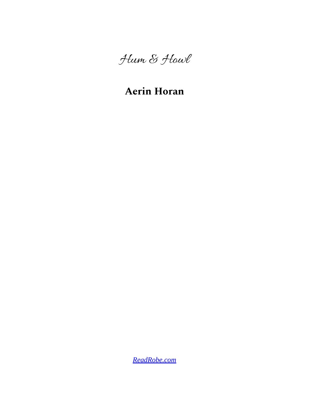 Cover of Hum & Howl