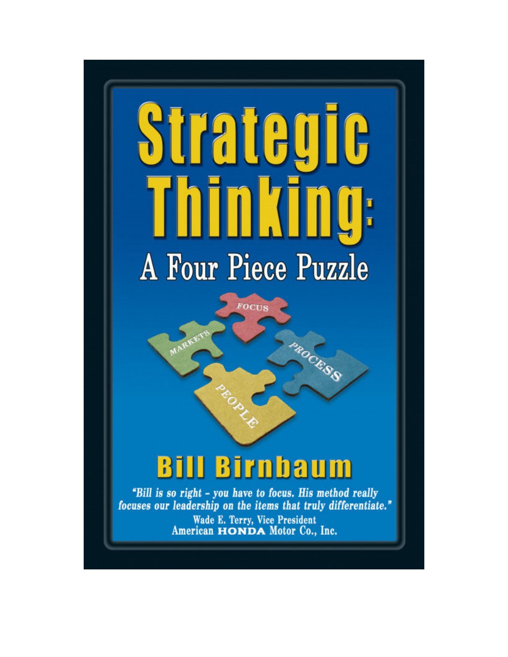 Cover of Strategic Thinking: A Four Piece Puzzle