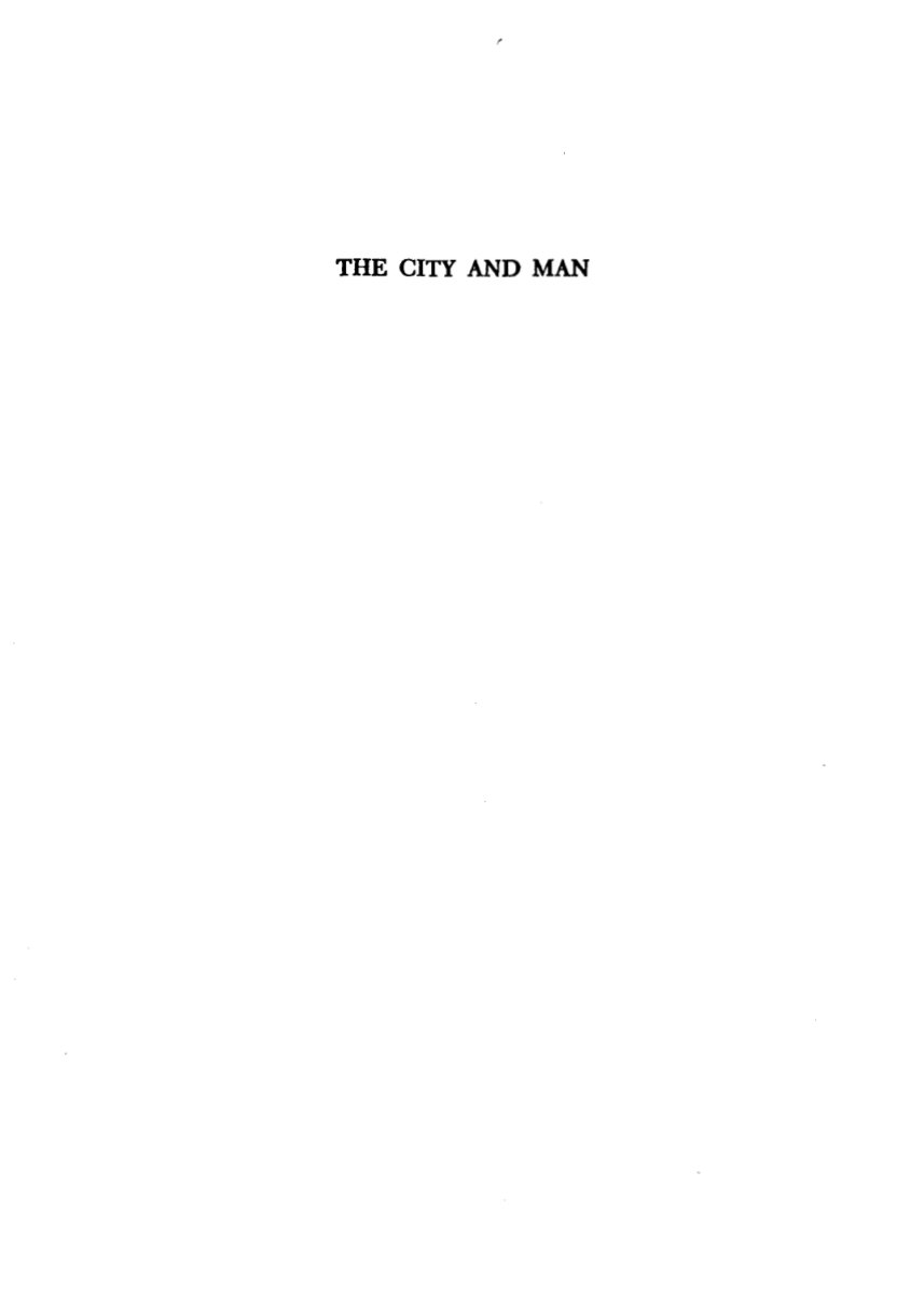Cover of The City and Man
