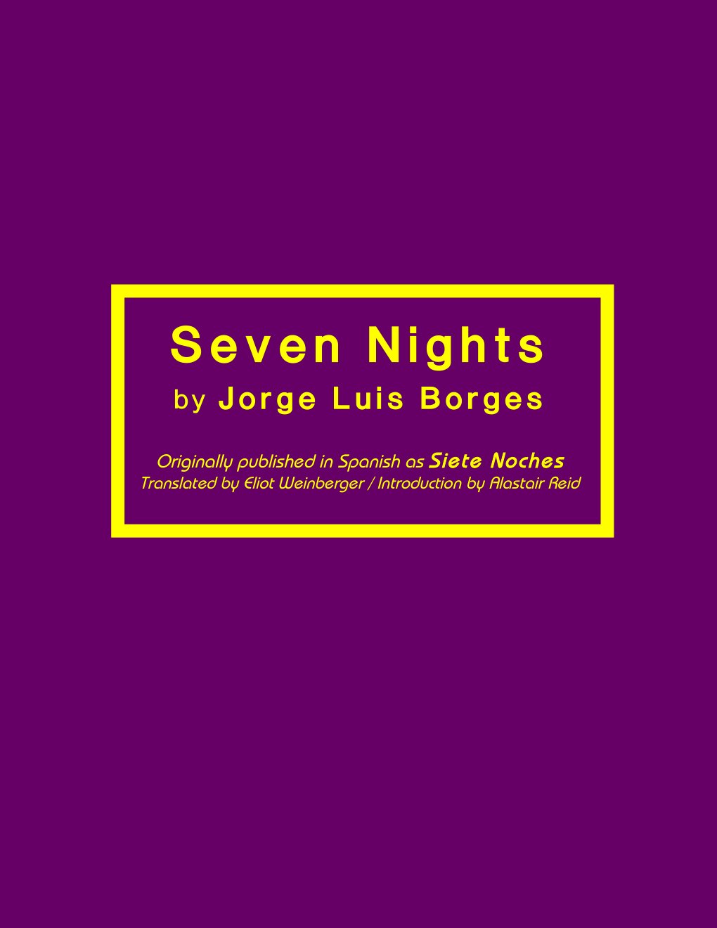 Cover of Seven Nights