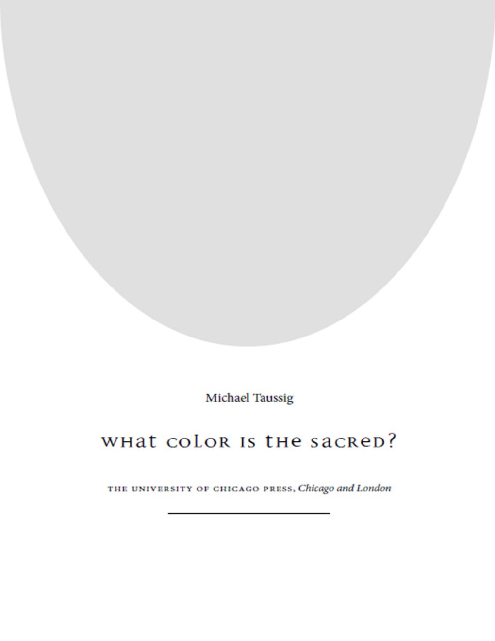 Cover of What Color Is the Sacred?