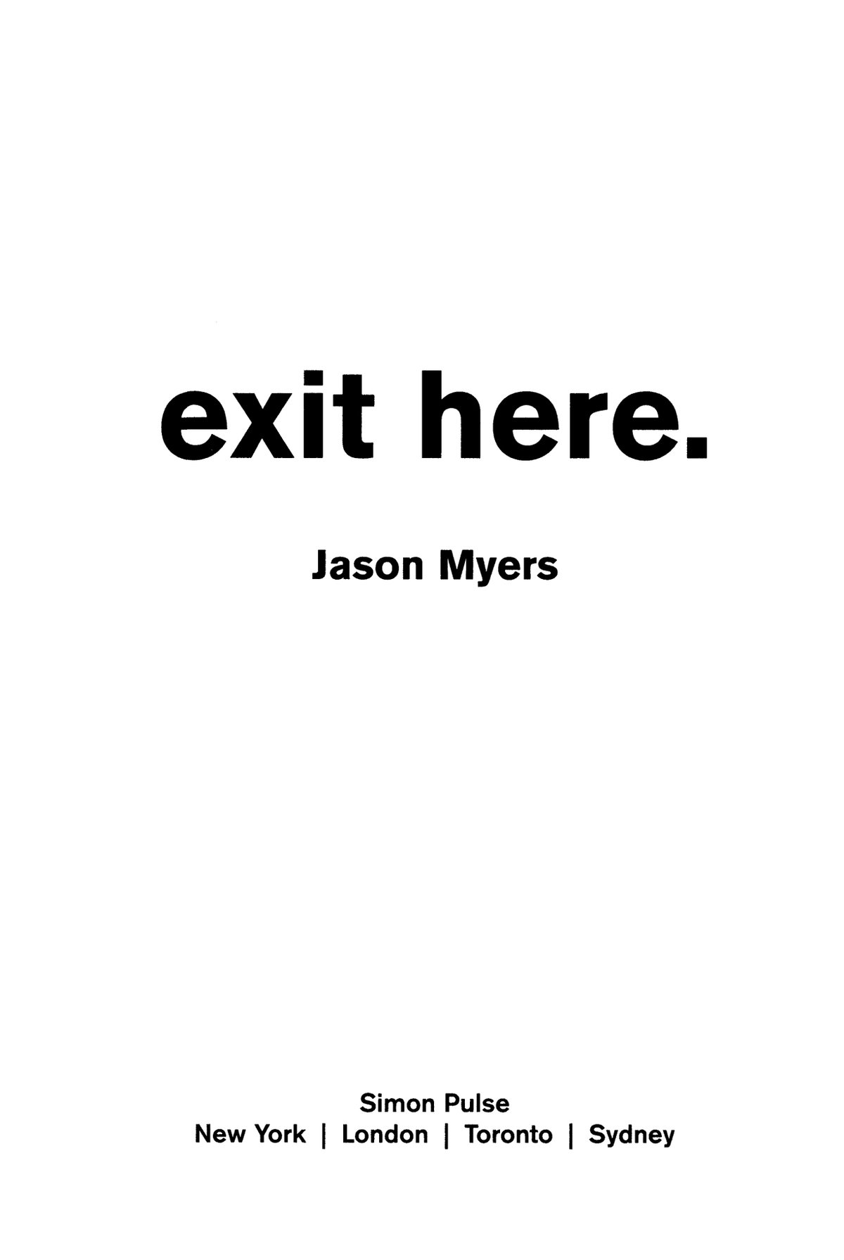 Cover of Exit Here