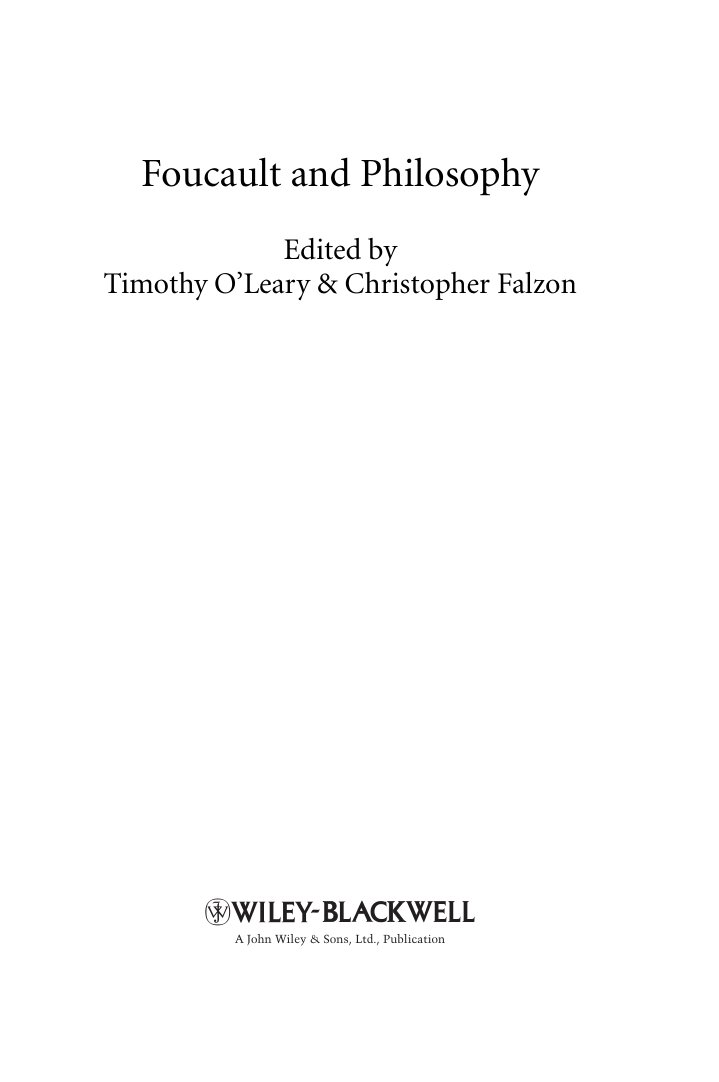 Cover of Foucault and Philosophy