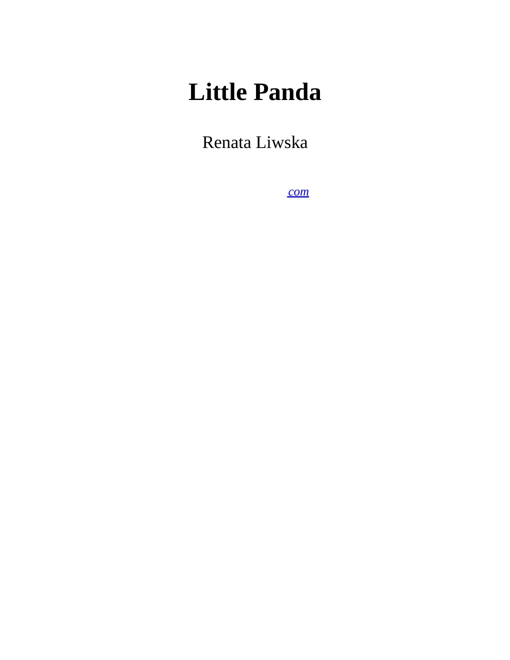 Cover of Little Panda