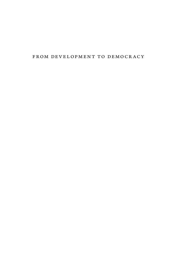 Cover of from development to democr acy