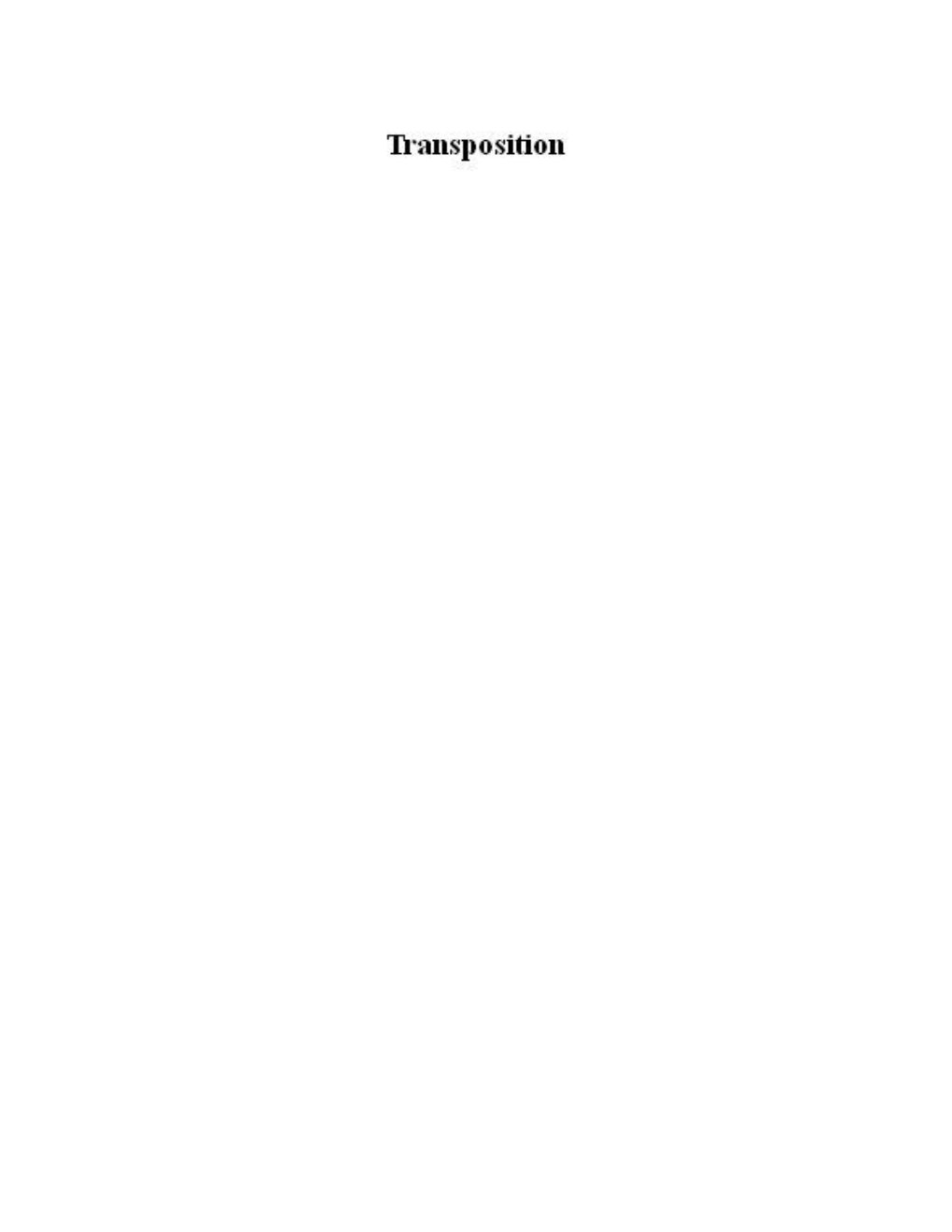 Cover of Transposition (2018)