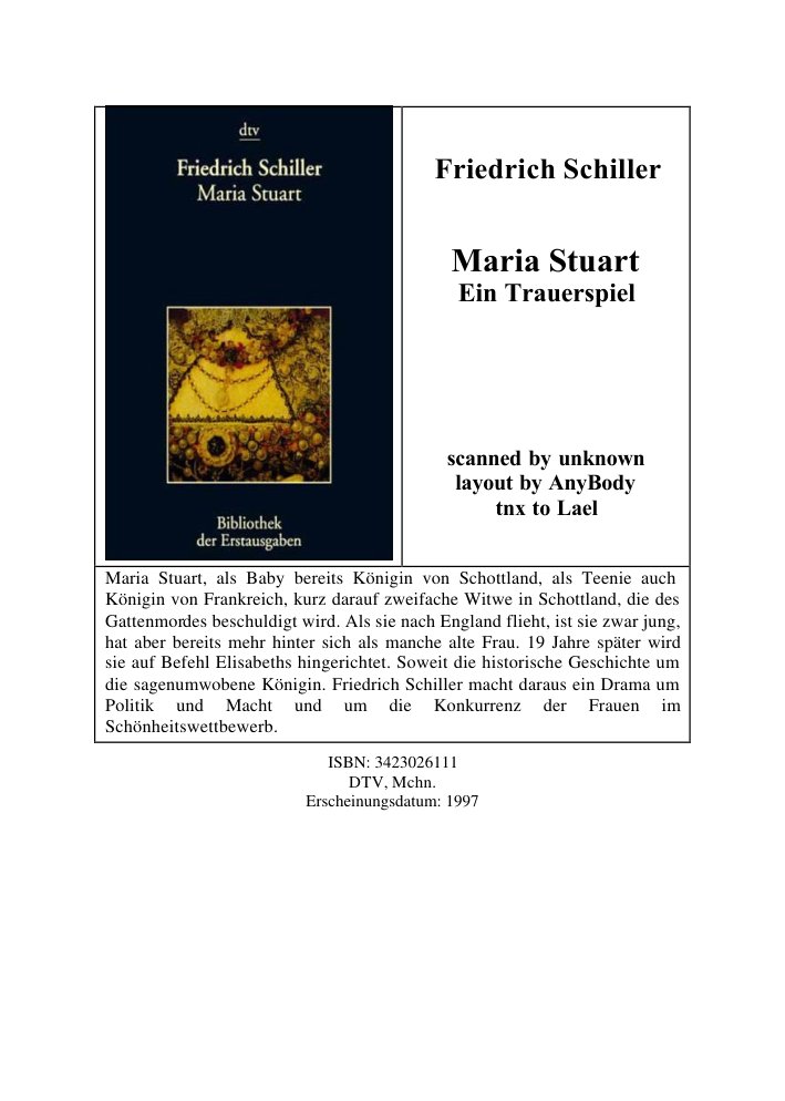 Cover of Friedrich Schiller (1997)