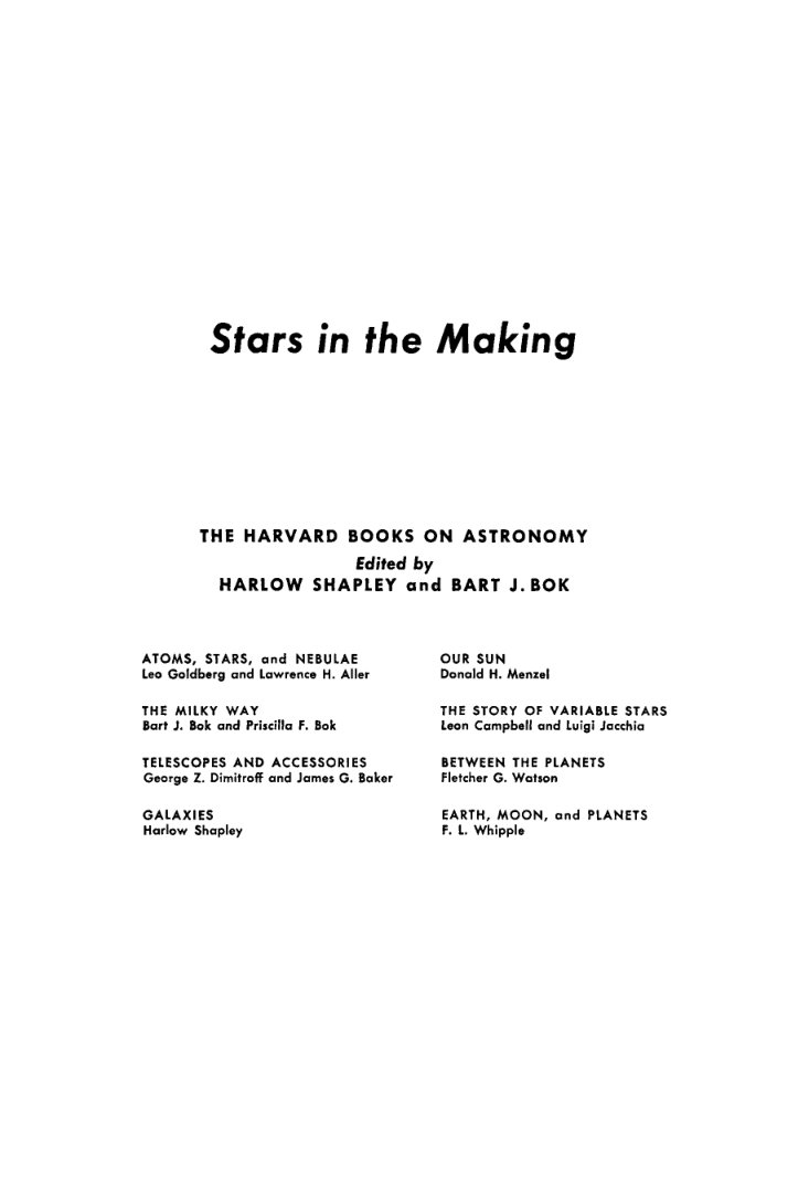 Cover of Stars in the Making