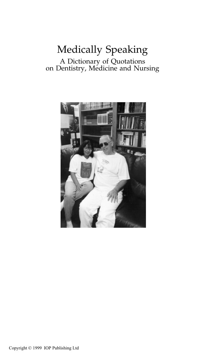 Cover of Medically Speaking