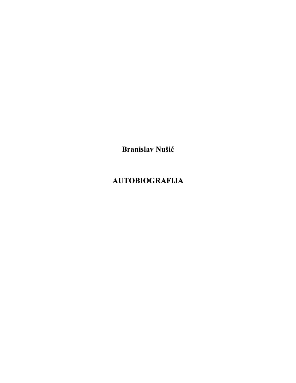 Cover of Branislav Nušić