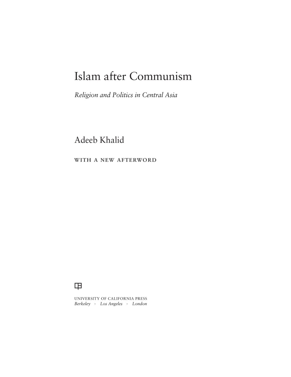 Cover of Islam after Communism