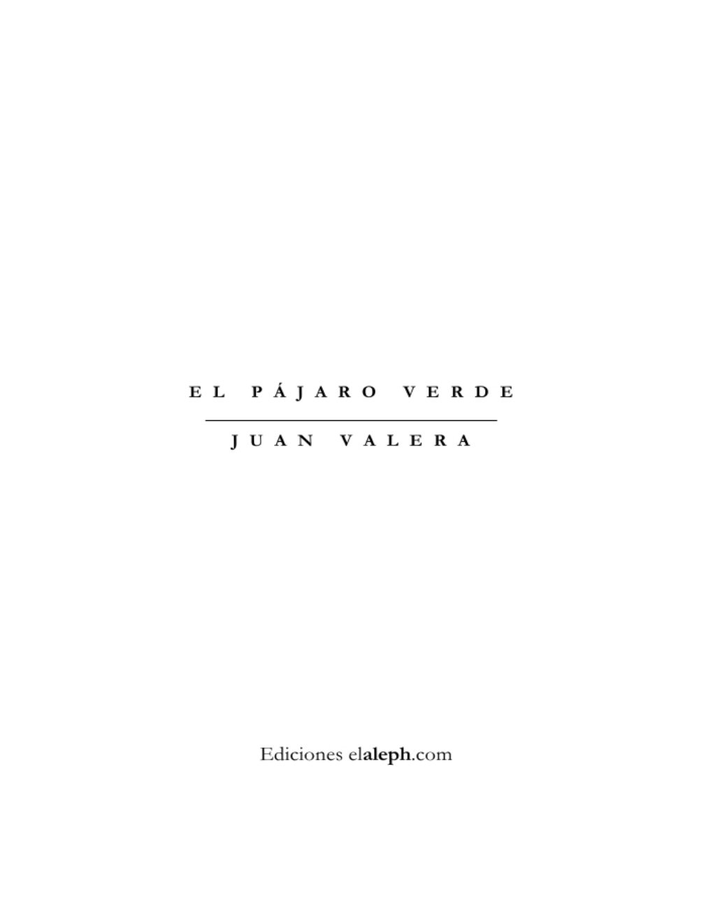 Cover of El pájaro verde