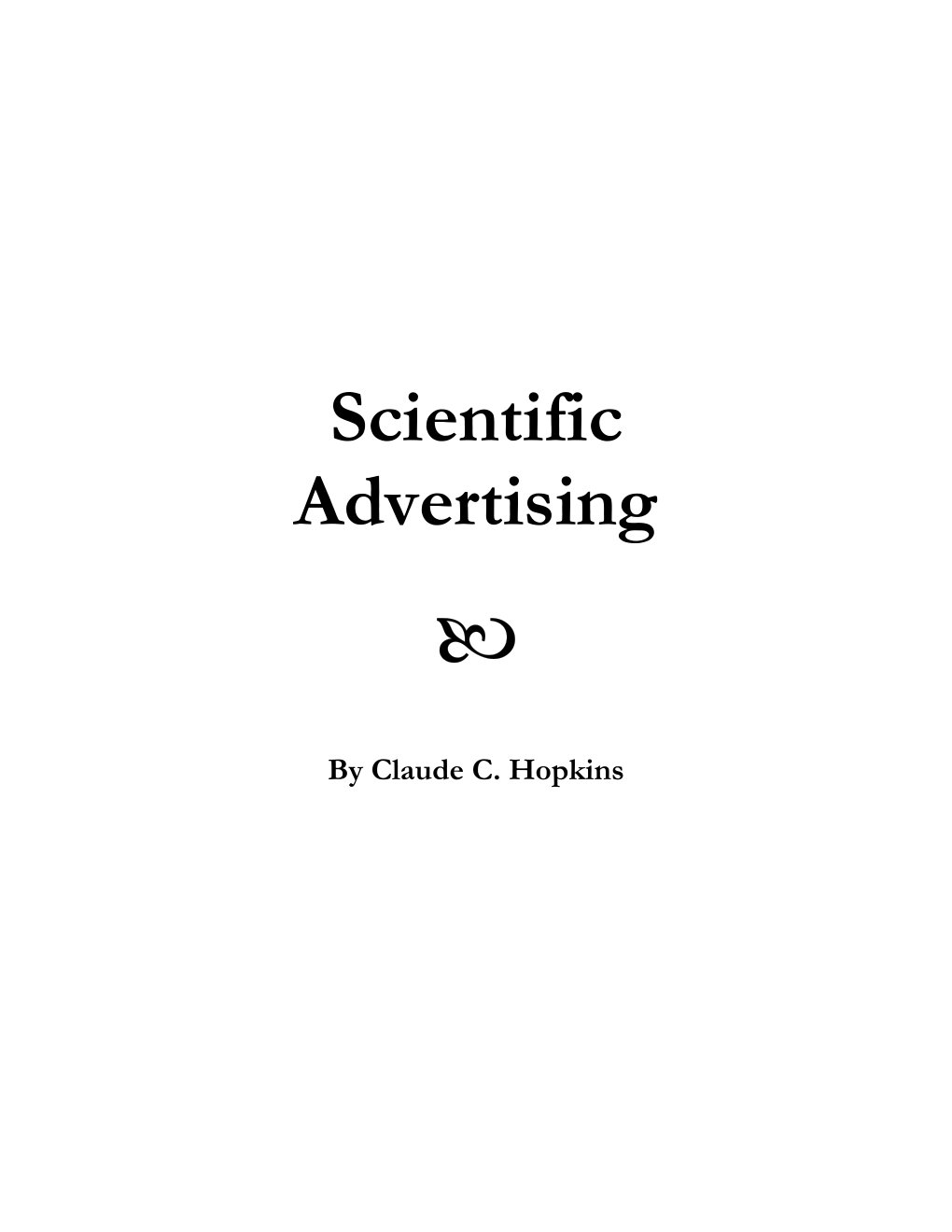 Cover of Scientific Advertising