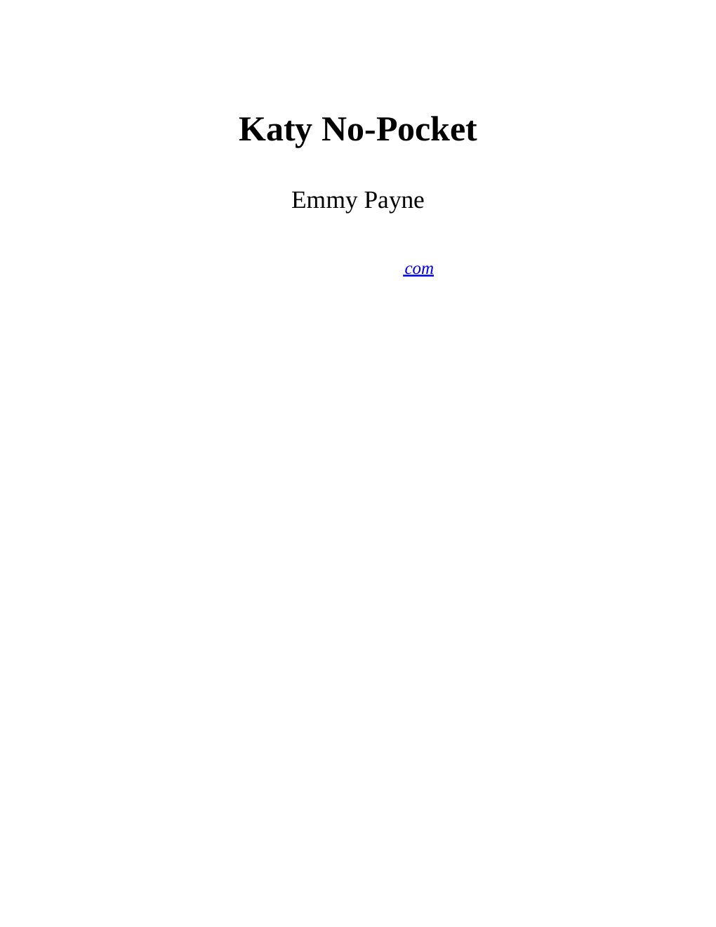 Cover of Katy No-Pocket