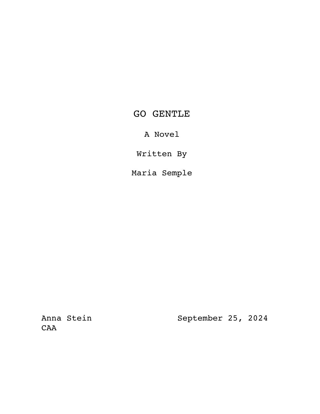 Cover of GO GENTLE