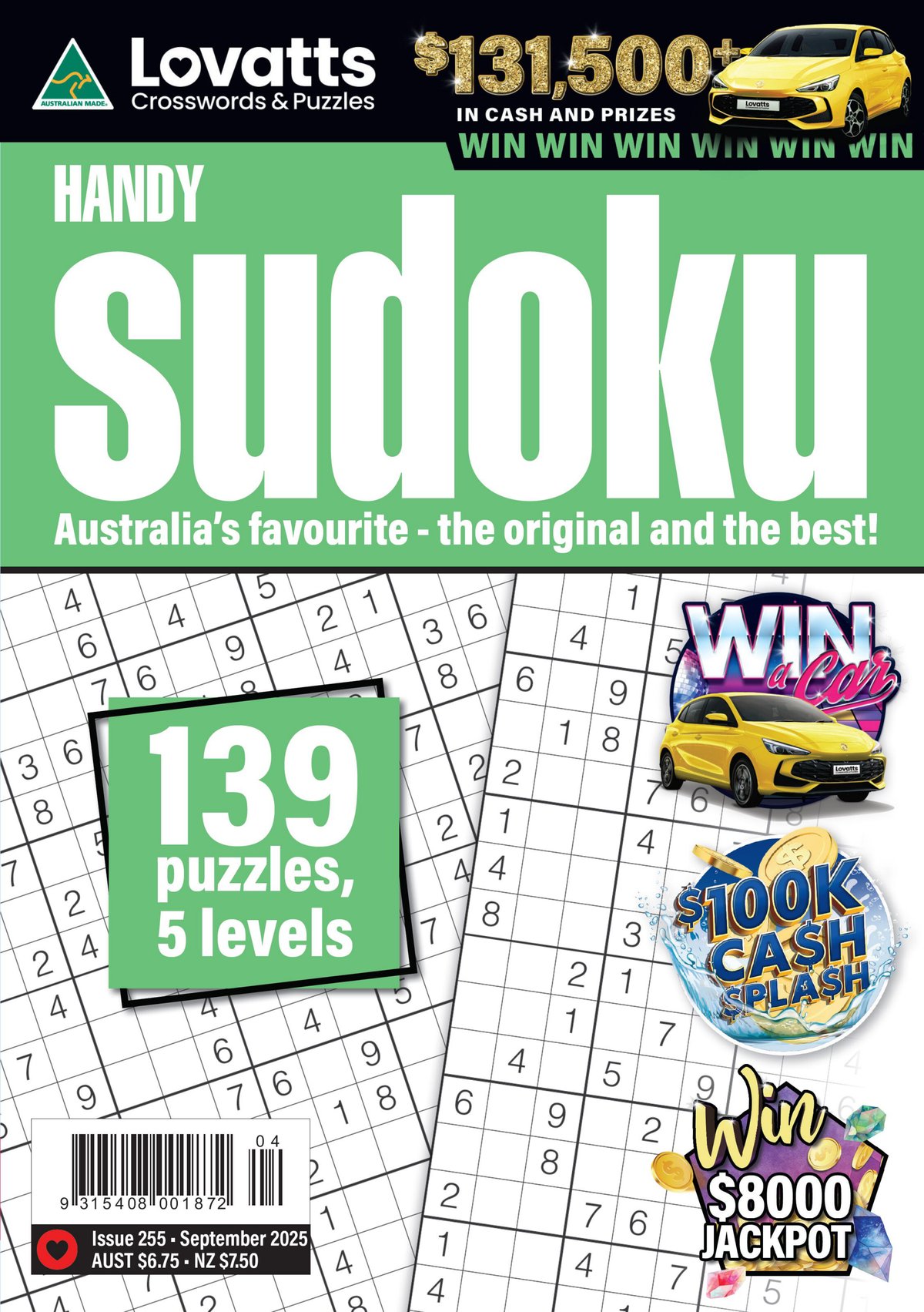 Cover of Lovatts Handy Sudoku (2025)