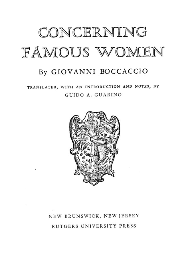 Cover of Concerning Famous Women