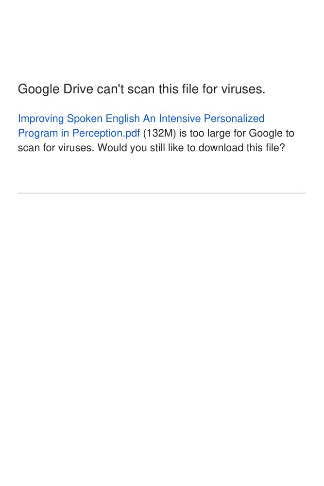 Cover of Google Drive - Virus scan warning