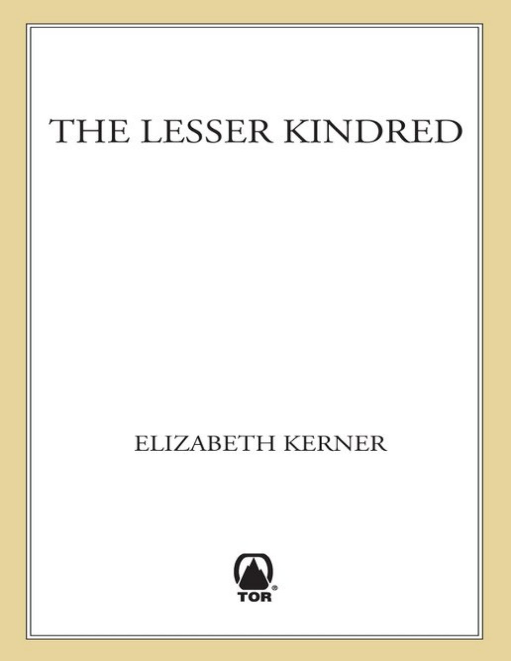 Cover of The Lesser Kindred (2001)