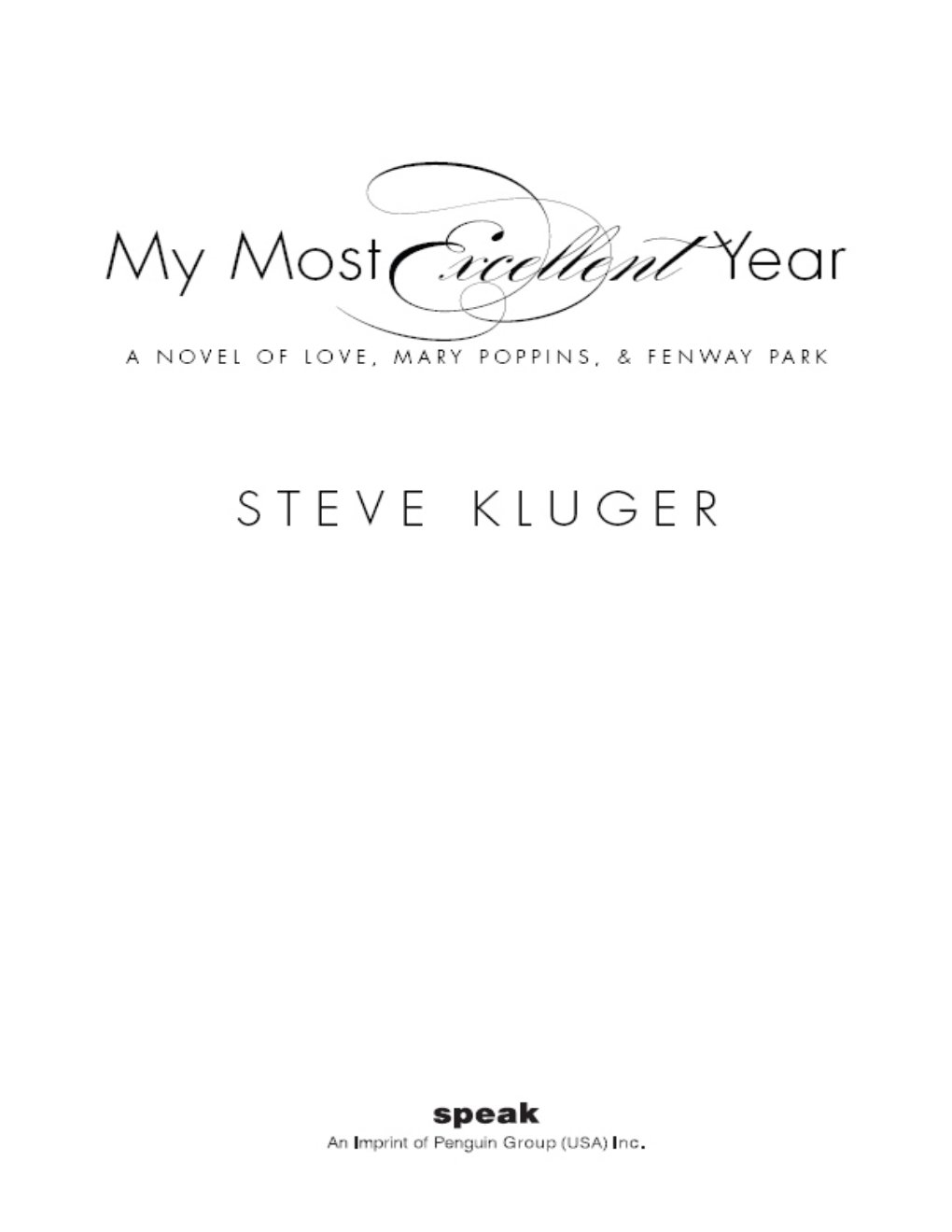 Cover of My Most Excellent Year (1812)