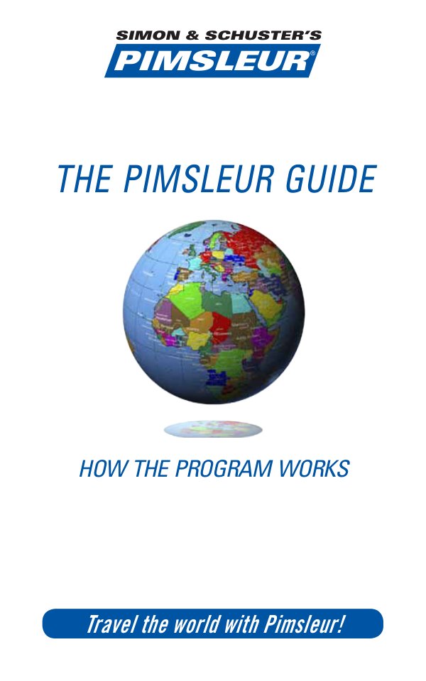 Cover of THE PIMSLEUR GUIDE