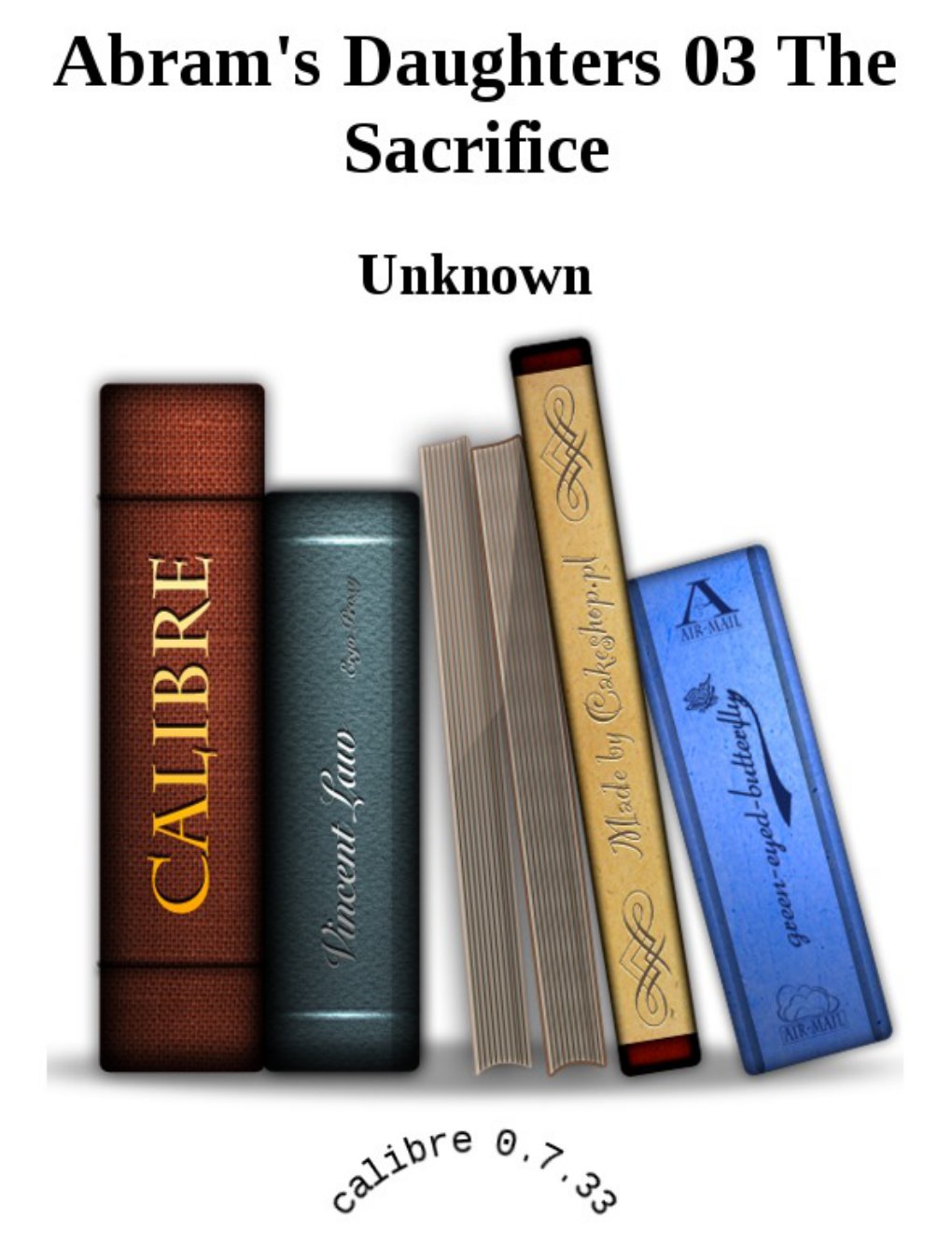Cover of Abram's Daughters 03 The Sacrifice