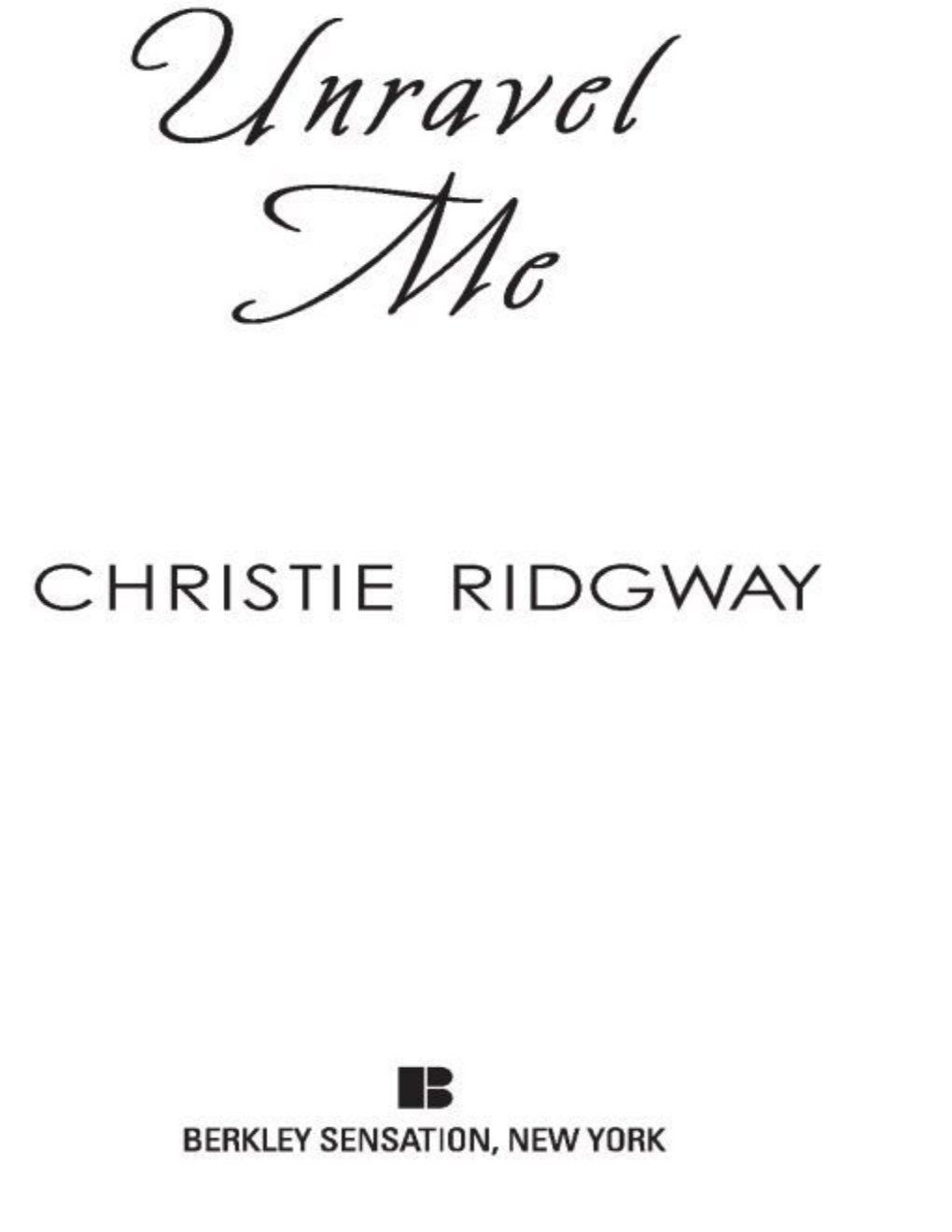 Cover of Unravel Me