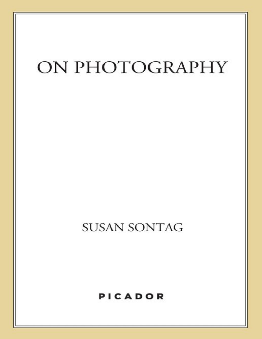 Cover of On Photography (1839)