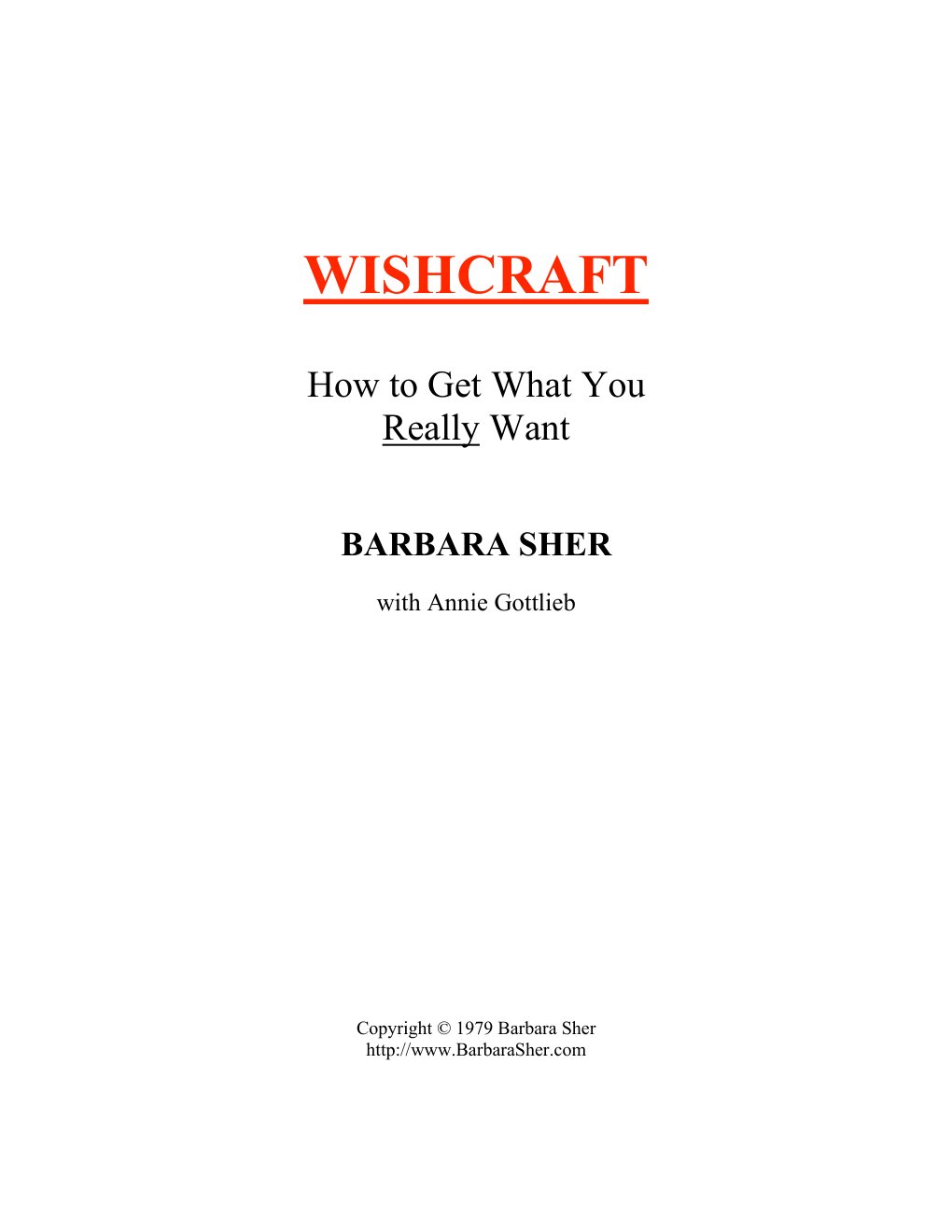Cover of WISHCRAFT
