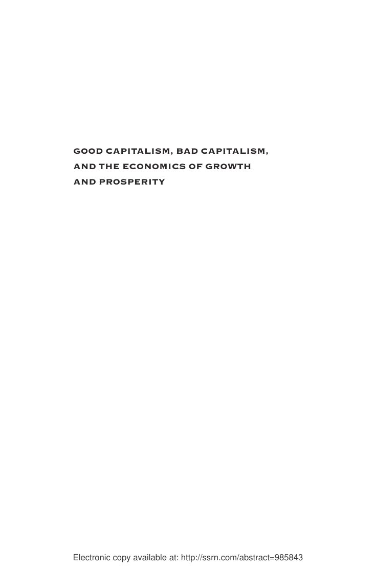 Cover of Good Capitalism Bad Capitalism