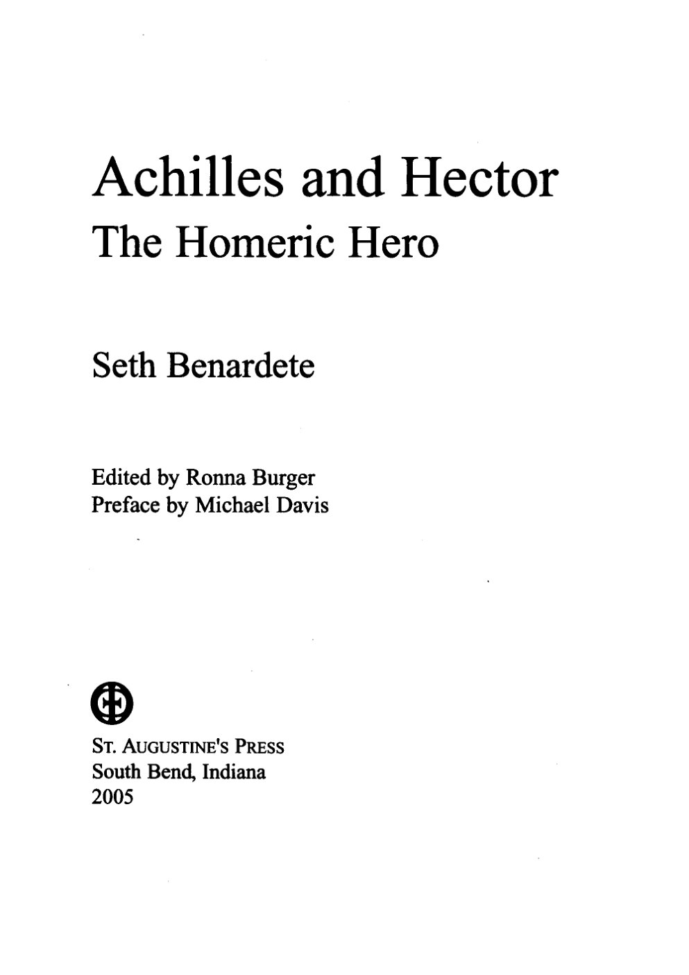 Cover of Achilles and Hector