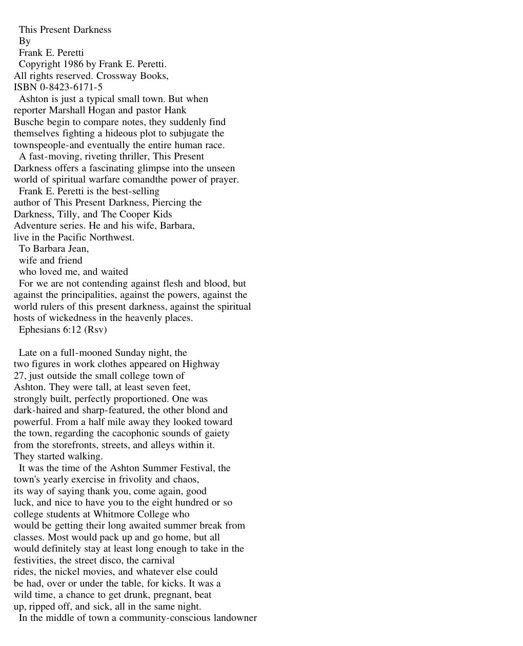 Cover of C:\Users\Fredo\Downloads\Peretti\Frank E. Peretti-this_present_darkness.txt